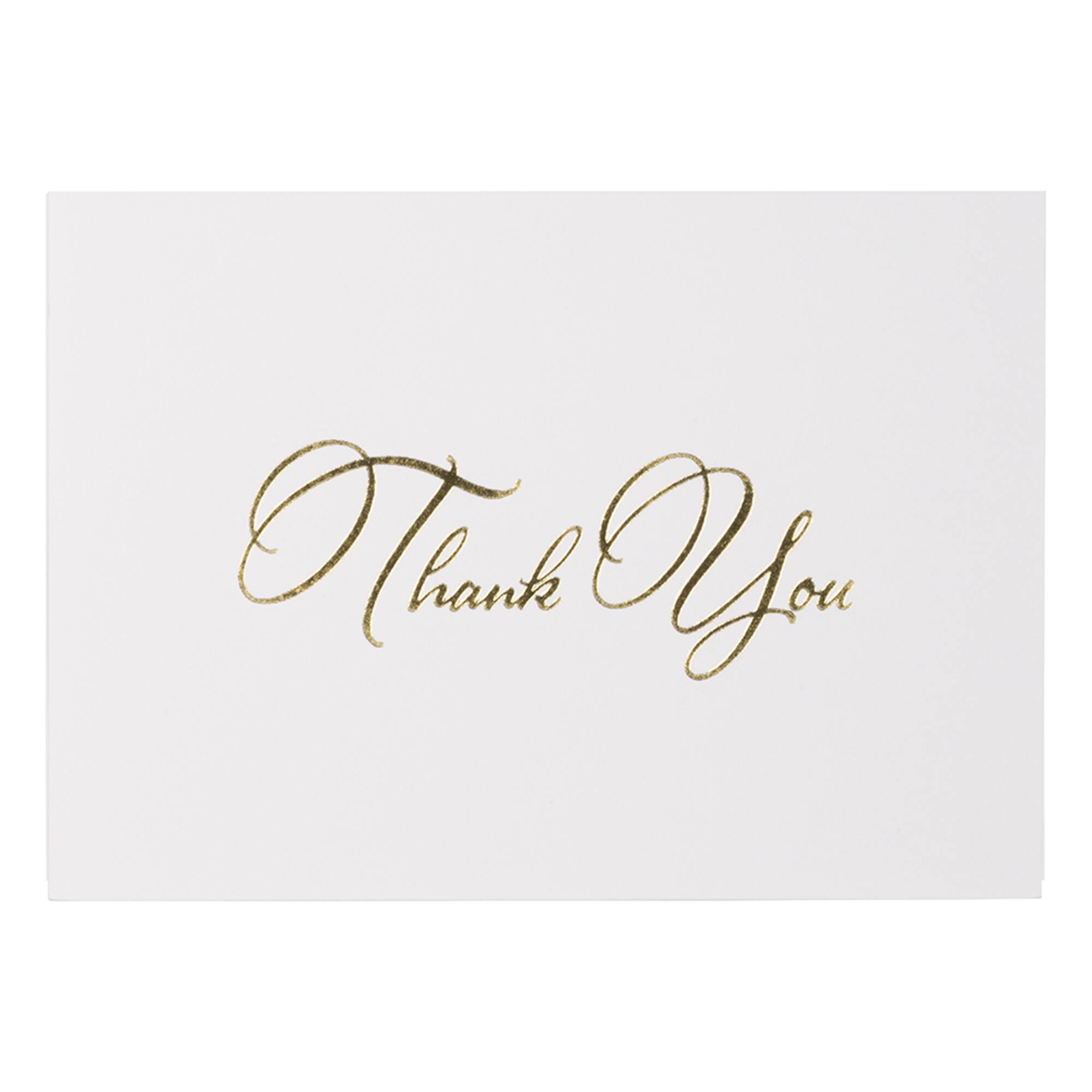 JAM Paper Thank You Card Set with Gold Script